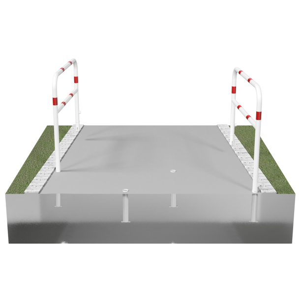 Access barriers | removable and revolving | with triangular locking mechanism | without quarter-bent bar | hot-dip galvanized | total width: 1000 mm